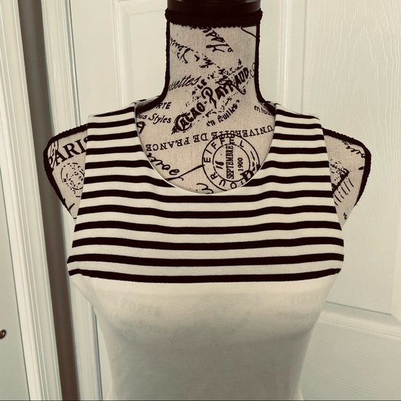 Women's Madewell Verse Striped Stretch Dress With Pockets  Black & Cream… - Picture 3 of 9